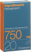 Produktbild von Ciprofloxacin Helvepharm Filmtabletten 750mg 20 Stück