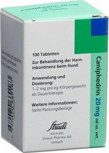 Produktbild von Caniphedrin Tabletten 20mg Ad Us Vet. 100 Stück