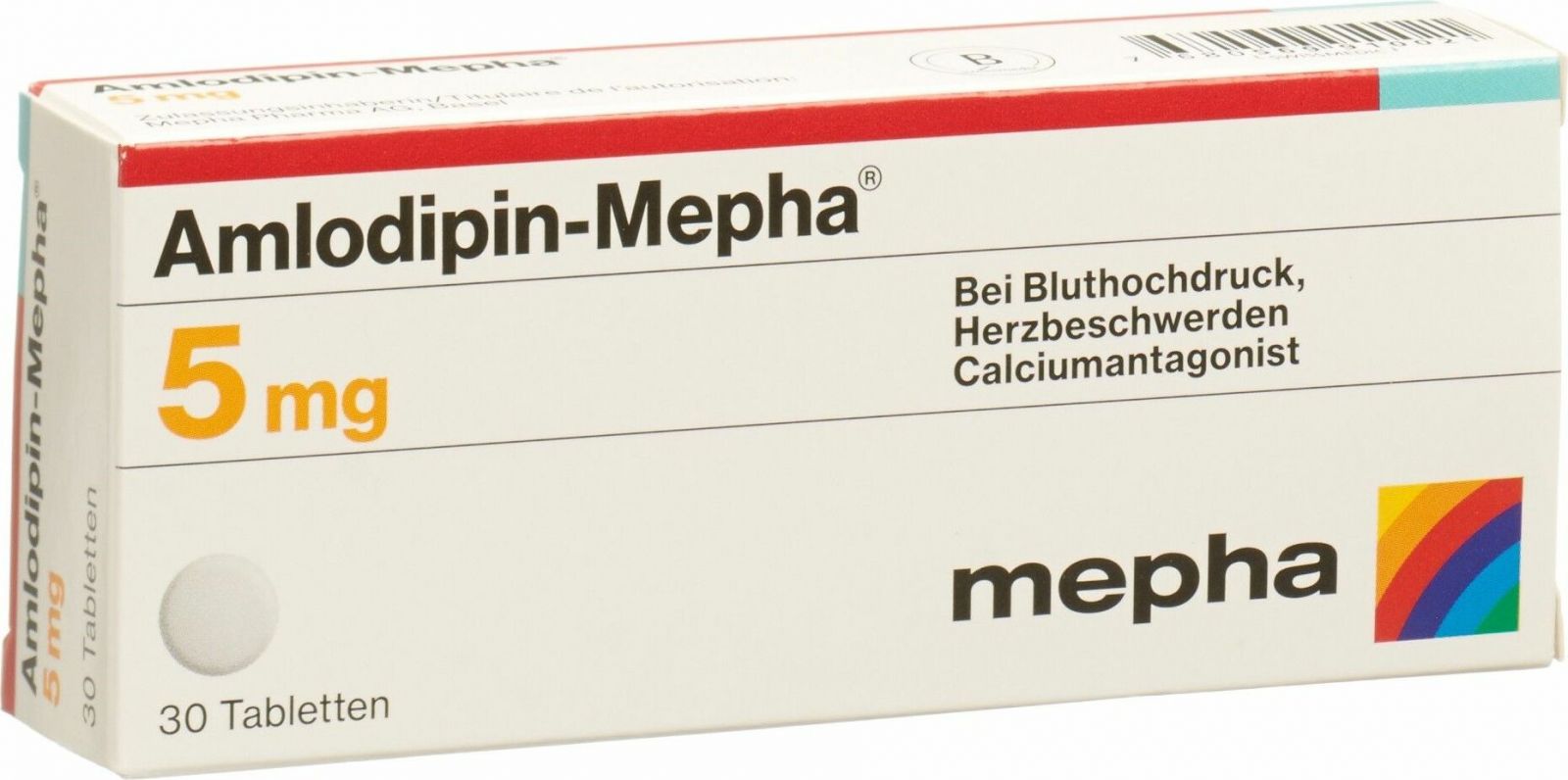 Amlodipin Mepha 5 Tabletten 5mg 30 Stuck In Der Adler Apotheke