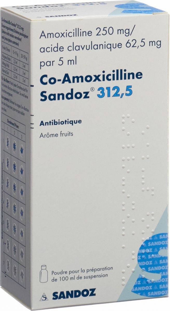 Co Amoxicillin Sandoz Pulver 312 5mg Suspension 100ml In Der Adler Apotheke