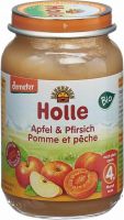 Image du produit Holle Pêche & Pomme du 4ème mois Bio 190g