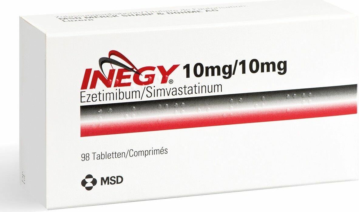 Inegy Tabletten 10/10mg 98 Stück in der Adler Apotheke