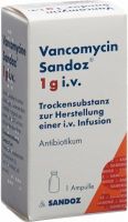 Produktbild von Vancomycin Sandoz Trockensubstanz 1g i.v. Durchstechflasche