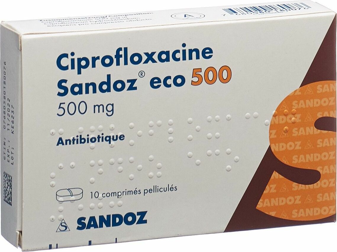 Ciprofloxacin Sandoz Eco Filmtabletten 500mg 10 Stück in der Adler Apotheke Ciprofloxacin Sandoz Eco Filmtabletten 500mg 10 Stück in der Adler Apotheke
