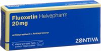 Produktbild von Fluoxetin Helvepharm Disp Tabletten 20mg 10 Stück