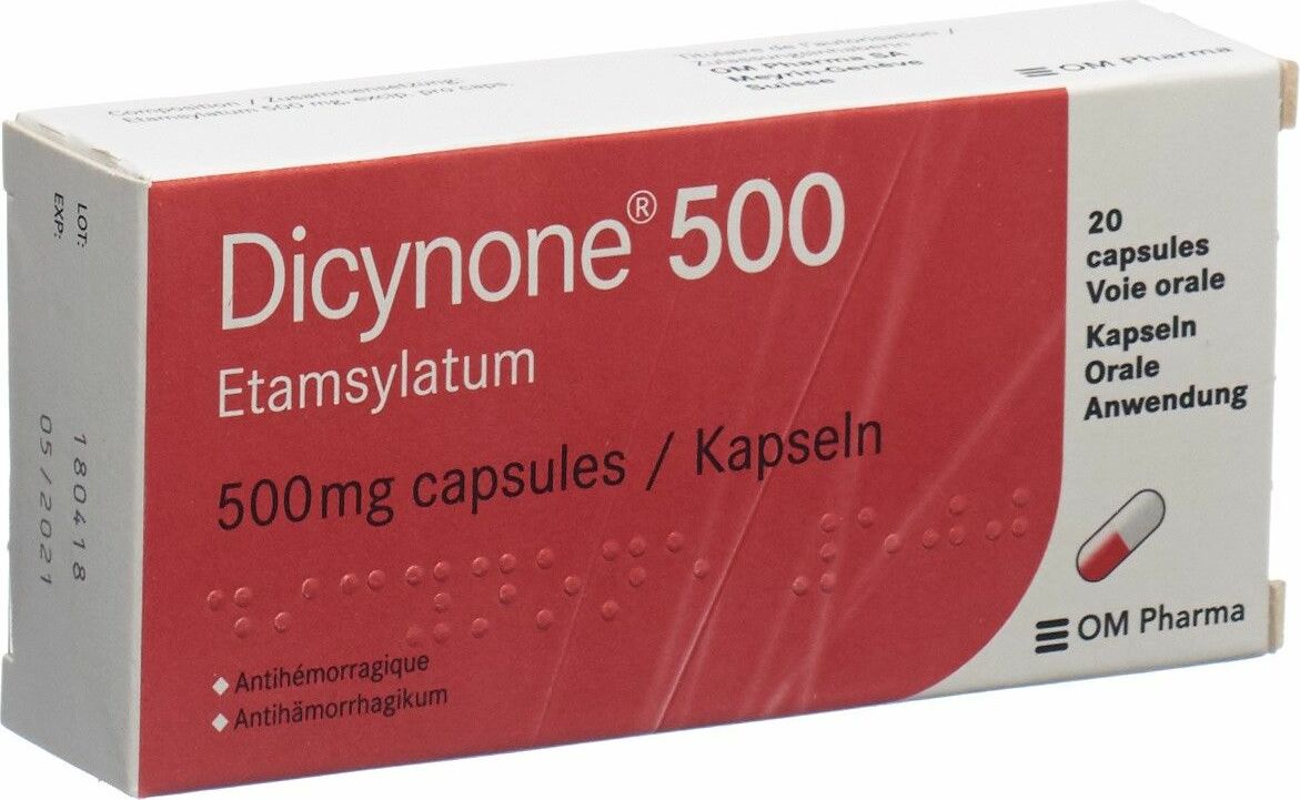Dicynone Kapseln 500mg 20 Stück in der Adler Apotheke