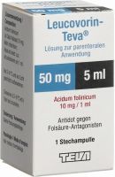 Produktbild von Leucovorin Teva Injektionslösung 50mg/5ml Durchstechflasche 5ml
