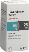 Produktbild von Doxorubicin Teva 50mg/25ml Durchstechflasche 25ml