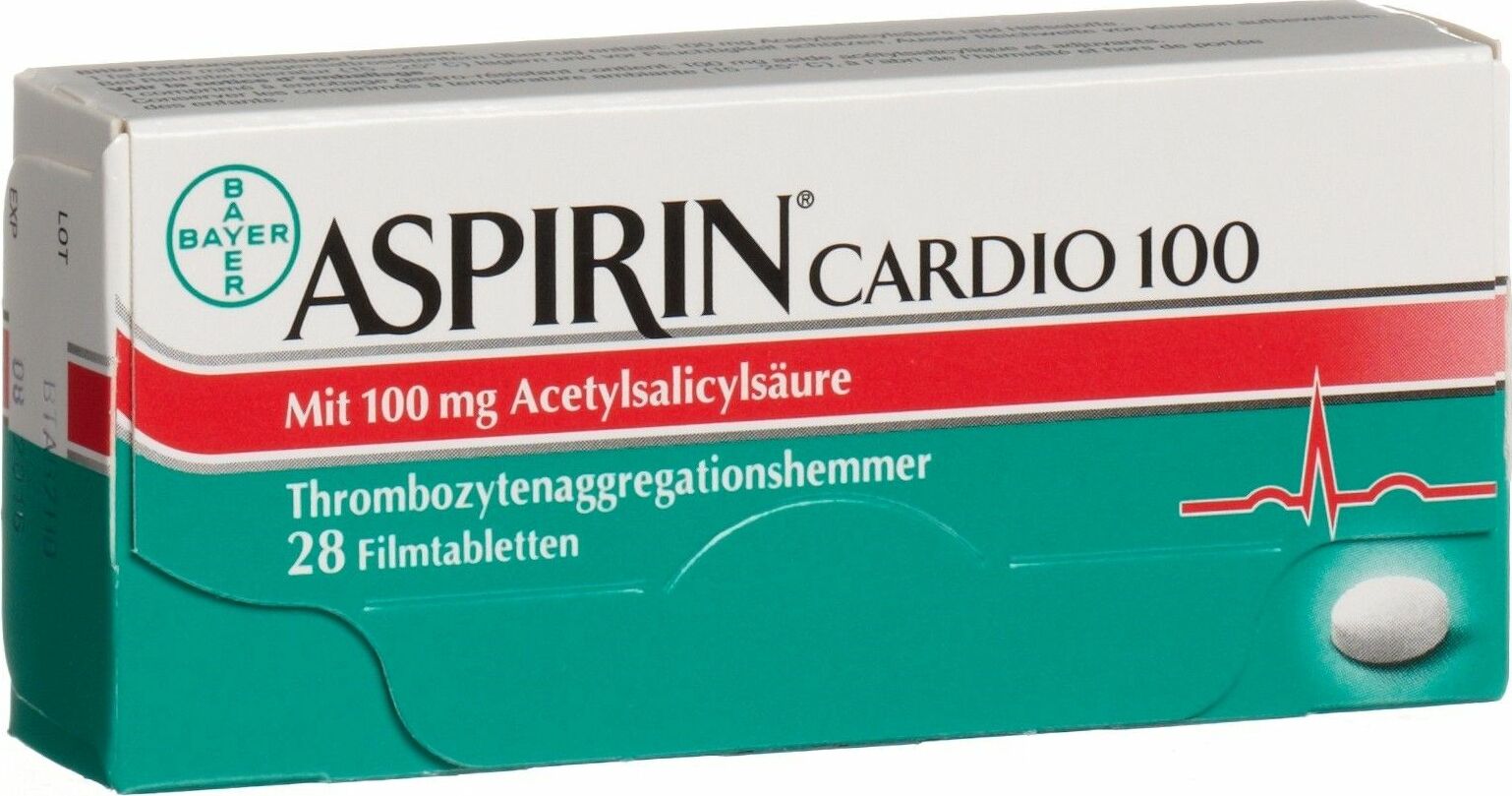 Aspirin Cardio 100 Filmtabletten 100mg 28 Stück in der Adler Apotheke