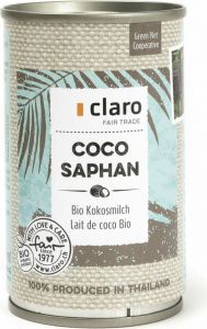 Produktbild von Claro Coco Saphan Kokosmilch Bio Dose 160ml