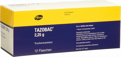 Tazobac Trockensubstanz 2.25g Durchstechflasche 12 Stück in der Adler Apotheke