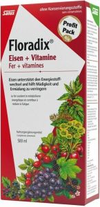 Produktbild von Floradix Vitamine + organisches Eisen Saft Flasche 500ml