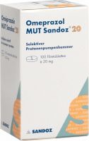 Product picture of Omeprazol Mut Sandoz Filmtabletten 20mg Dose 100 Stück