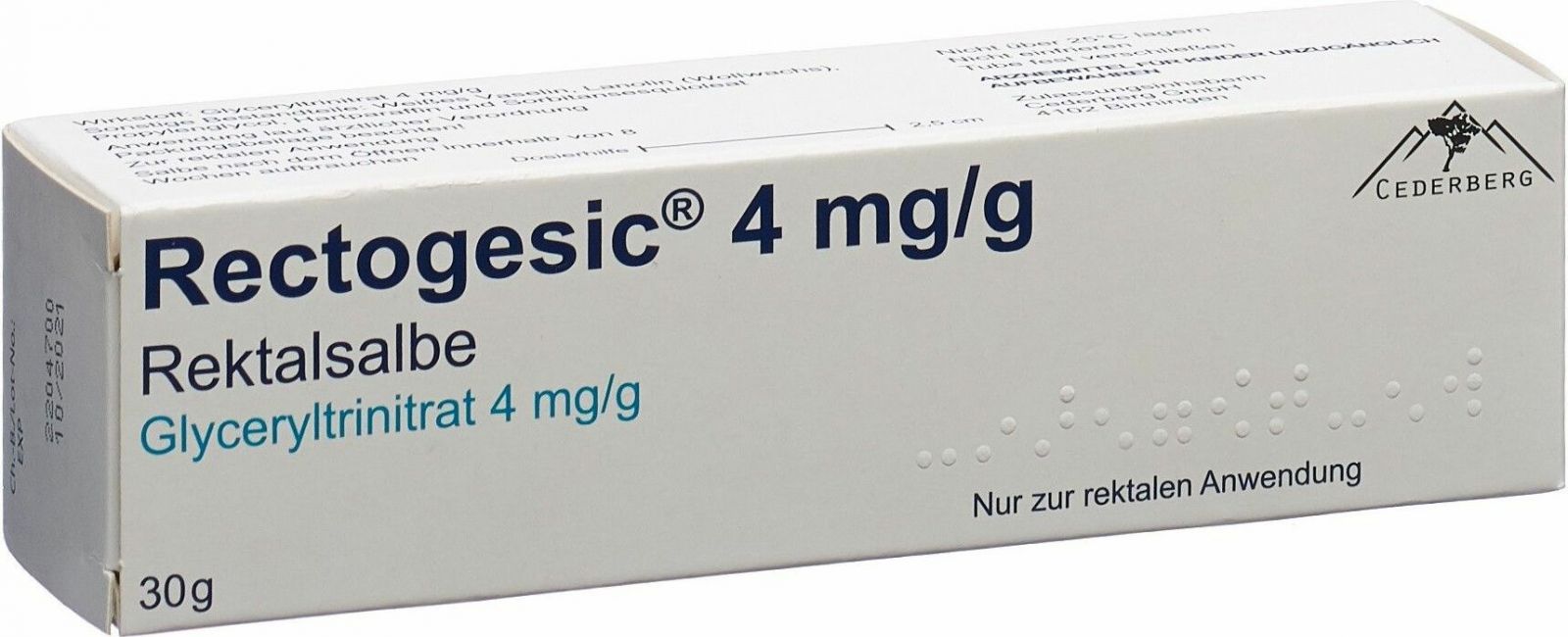 Rectogesic Salbe 4mg/g Tube 30g in der Adler Apotheke