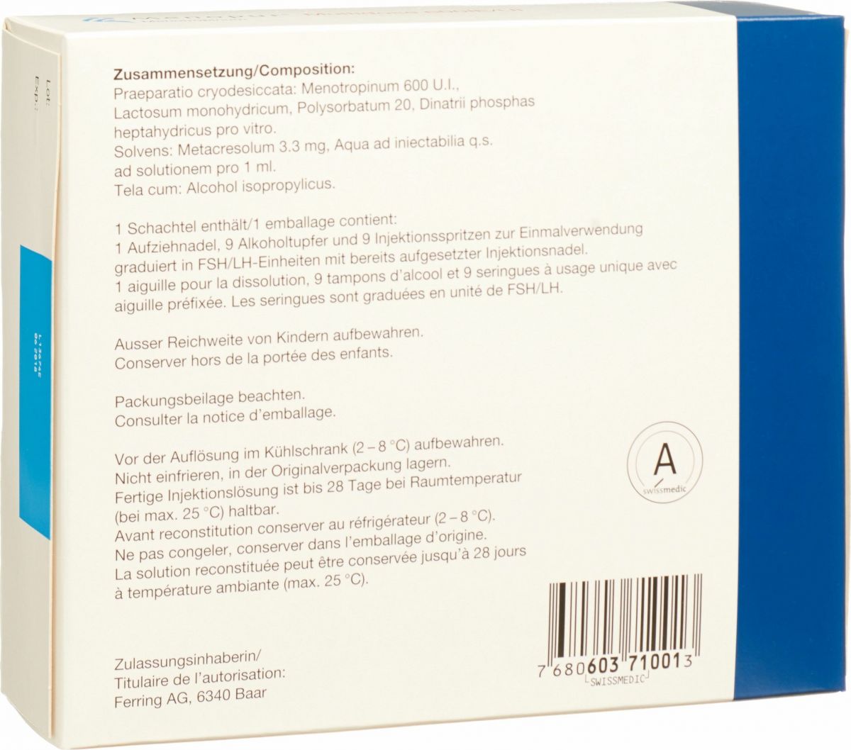 Menopur Multidose Trockensubstanz 600 E C Solv Durchstechflasche In Der Adler Apotheke
