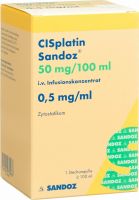 Produktbild von Cisplatin Sandoz 50mg/100ml Durchstechflasche 100ml