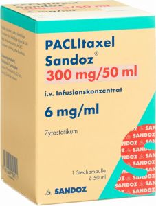 Produktbild von Paclitaxel Sandoz 300mg/50ml Durchstechflasche 50ml