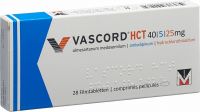Produktbild von Vascord HCT Filmtabletten 40/5/25 Mg 28 Stück