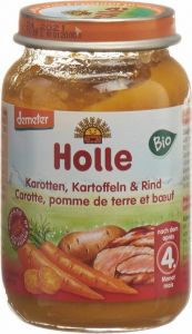 Produktbild von Holle Karotten, Kartoffel & Rind ab dem 4. Monat Bio 190g