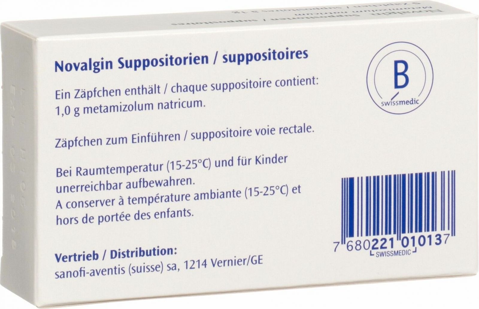 Novalgin Zapfchen 1g Erwachsene 5 Stuck In Der Adler Apotheke