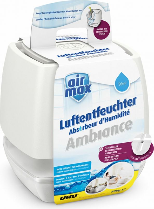 Uhu Airmax Luftentfeuchter Ambiance Weiss 500g in der Adler Apotheke