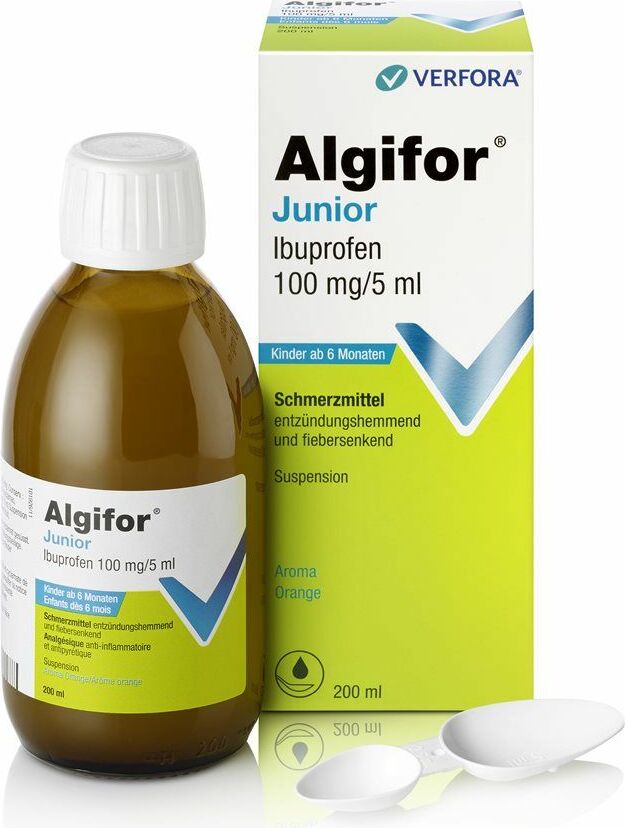 Algifor Junior Suspension 100mg/5ml Neu 200ml in der Adler Apotheke
