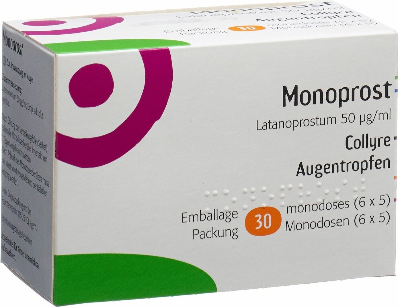 Monoprost Augentropfen SDU 30 Monodosen 0.2ml in der Adler Apotheke