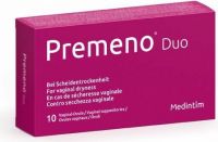 Produktbild von Premeno Duo Vaginalzäpfchen 5mg 10 Stück