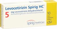 Produktbild von Levocetirizin Spirig HC Filmtabletten 5mg 10 Stück