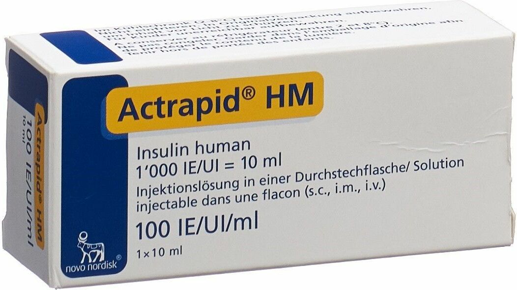 Insulin Actrapid Hm 100 Ie/ml Durchstechflasche 10ml in der Adler Apotheke