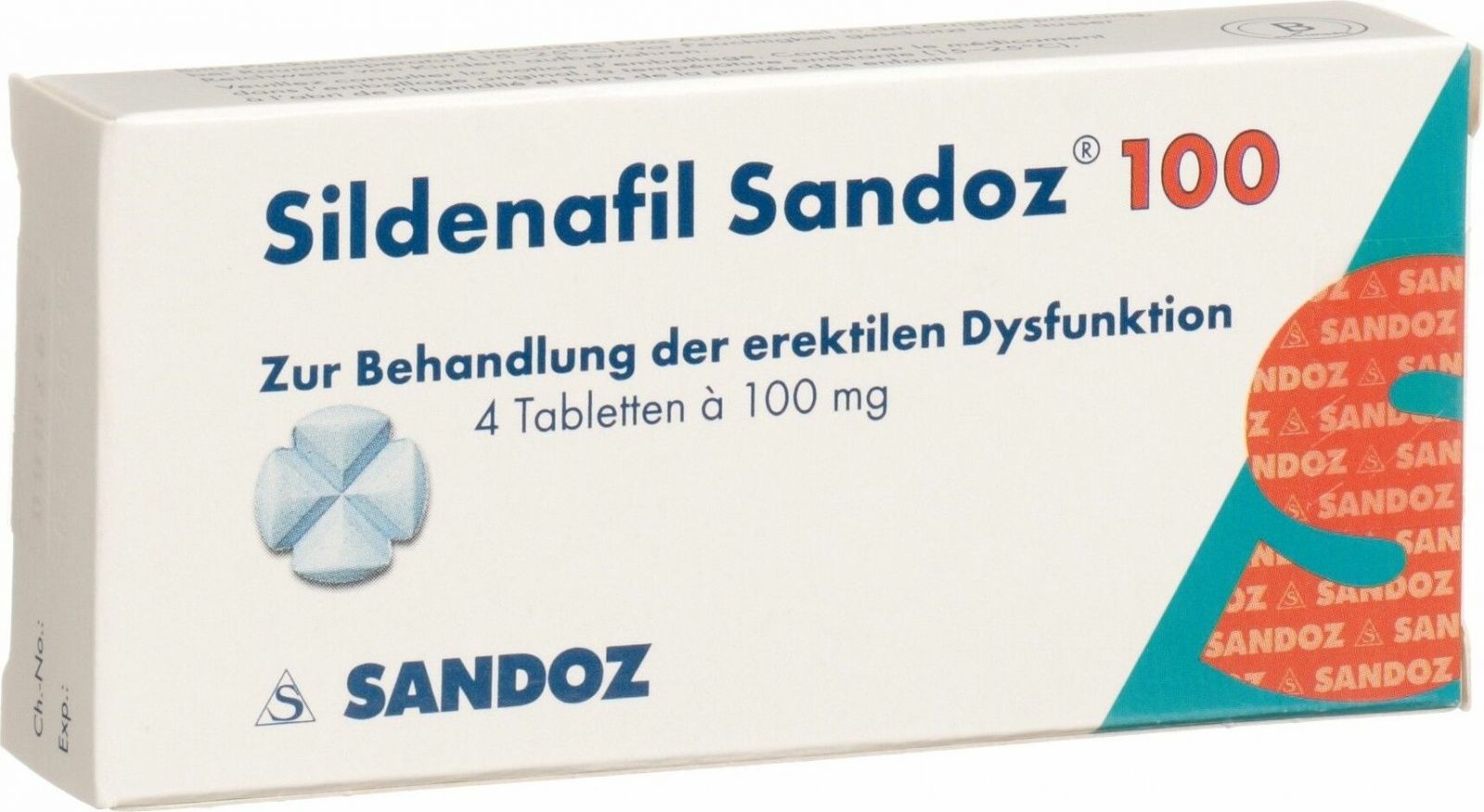 Sildenafil Sandoz Tabletten 100mg 4 Stück in der Adler Apotheke